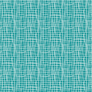 Blue-Green fabric with white screen print cross hatch pattern